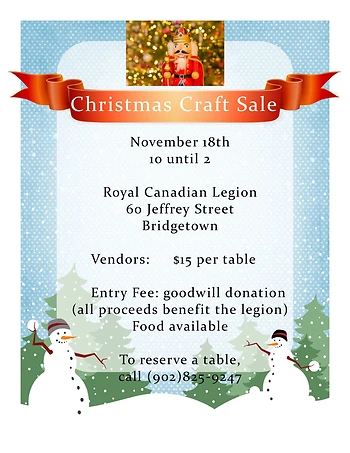 Poster for Christmas Craft Sale