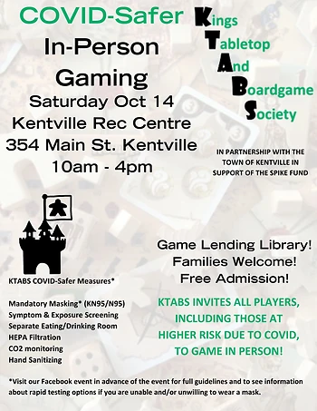 Poster for Games Day COVID-Safer Event