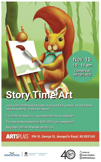 Poster for Family Program / Story Time Art
