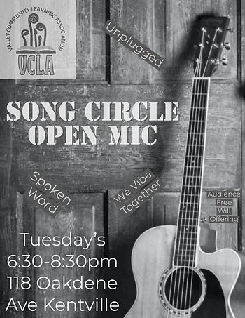Poster for Song Circle Open Mic