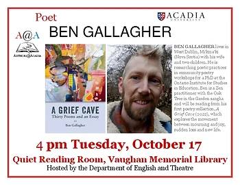 Poster for Poet Ben Gallagher Reading