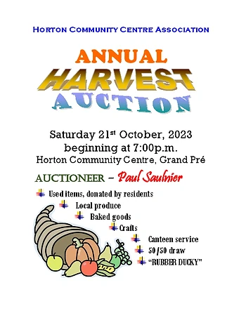 Poster for Harvest Auction