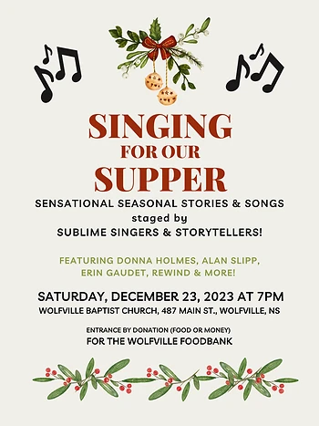 Poster for Singing for our Supper