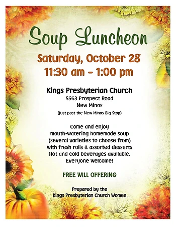 Poster for Soup Luncheon