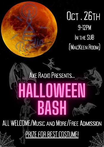 Poster for Axe Radio Halloween Bash