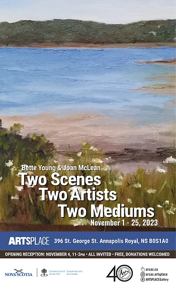 Poster for Two Scenes, Two Artists, Two Mediums / Joan McLean & Bette Young