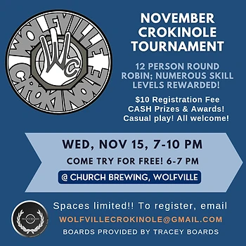 Poster for Crokinole Tournament