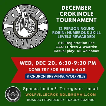Poster for Crokinole Tournament