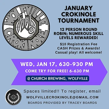 Poster for Crokinole Tournament