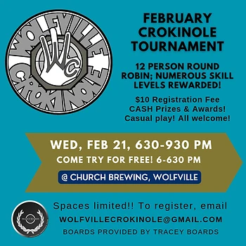 Poster for Crokinole Tournament