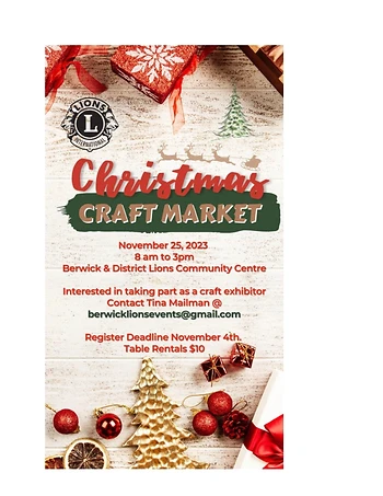 Poster for Christmas Craft Market