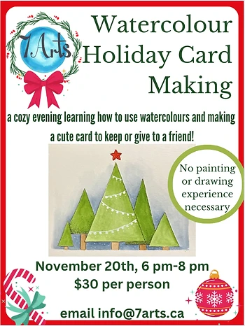 Poster for Watercolour Holiday Card Making