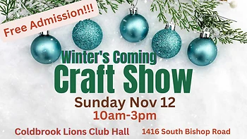Poster for Winters Coming Craft Show