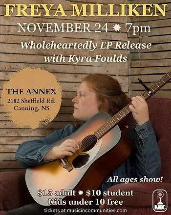Poster for Freya Milliken EP Release