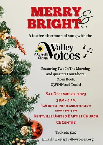 Poster for Merry & Bright with Valley Voices