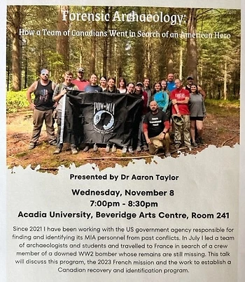 Poster for Archaeology Talk