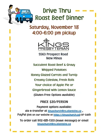 Poster for Drive Thru Roast Beef Dinner
