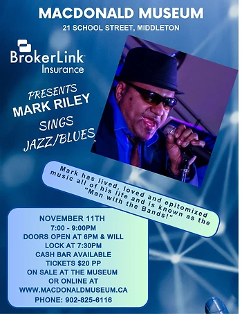 Poster for Mark Riley Concert