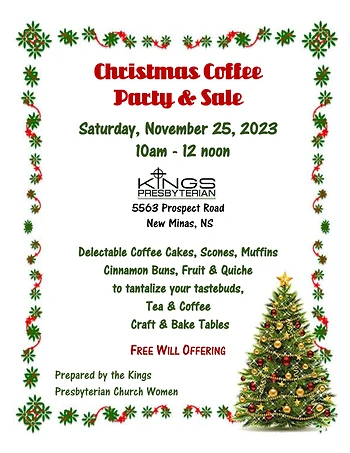 Poster for Christmas Coffee Party and Sale