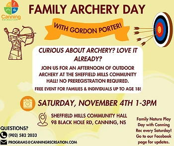 Poster for Family Archery Day