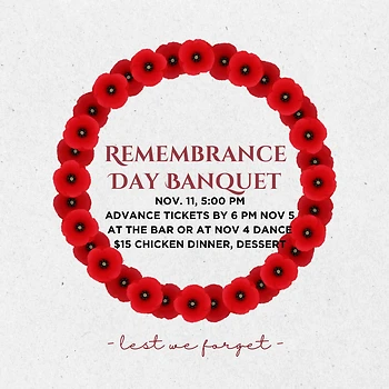 Poster for Remembrance Day Dinner