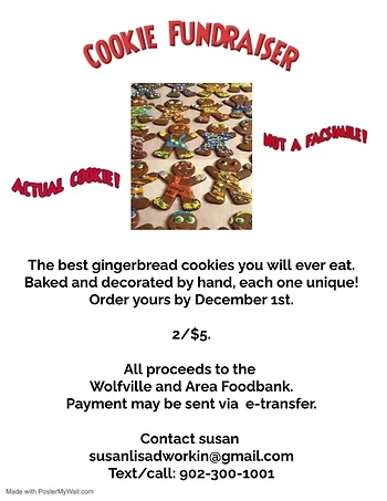 Poster for Gingerbread Cookie Fundraiser