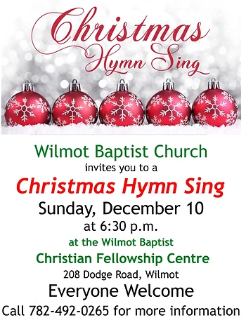 Poster for Christmas Hymn Sing