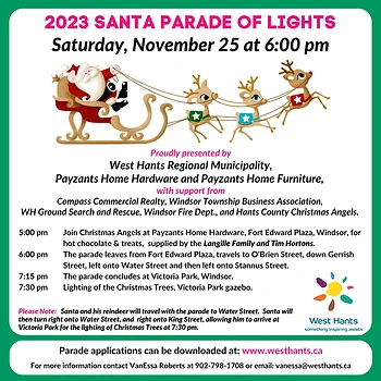 Poster for Santa Parade of Lights
