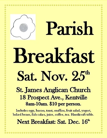 Poster for Parish Breakfast