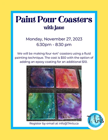 Poster for Paint Pour Coasters