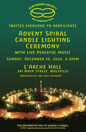 Poster for Advent Spiral Candle Lighting Ceremony
