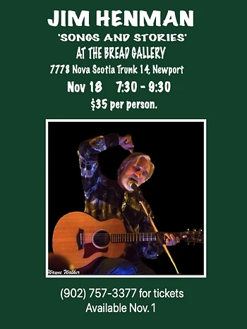 Poster for Songwriter Jim Henman
