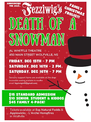 Poster for Fezziwig Holiday Pantomime: Death of a Snowman
