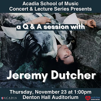 Poster for Jeremy Dutcher Q&A