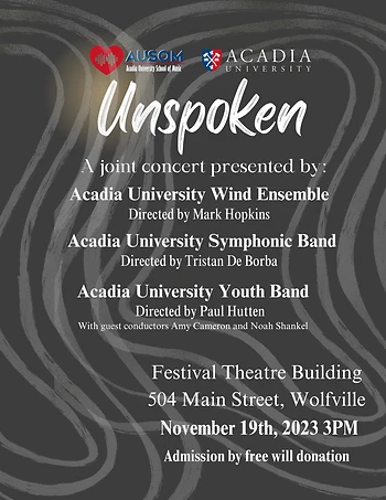 Poster for Unspoken - Wind, Symphonic & Youth Bands