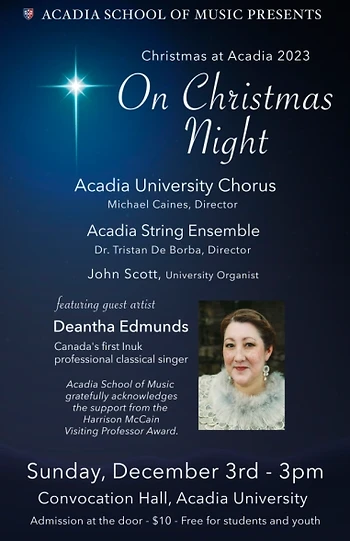 Poster for On Christmas Night - Acadia Chorus