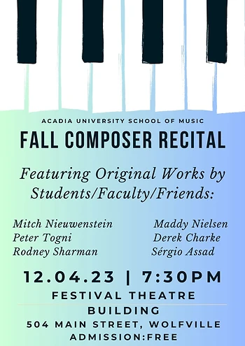 Poster for Fall Composer Recital