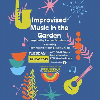 Poster for Improvised Music in the Garden