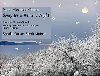 Poster for North Mountain Chorus Concert