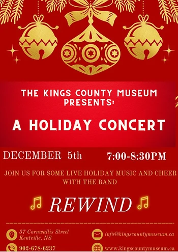 Poster for Rewind Band Christmas Concert