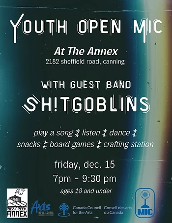 Poster for Youth Open Mic