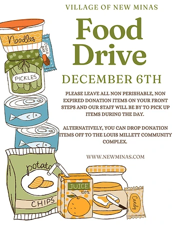 Poster for Village of New Minas Food Drive