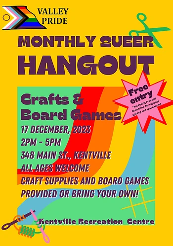 Poster for Queer Hangout