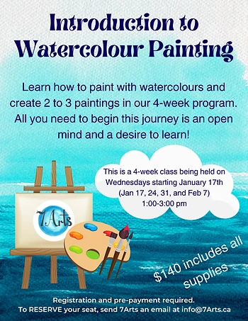 Poster for Introduction to Watercolour Painting