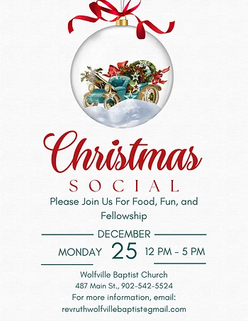 Poster for Christmas Day Social
