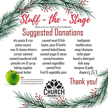 Poster for Stuff - the - Stage Food Bank Drive