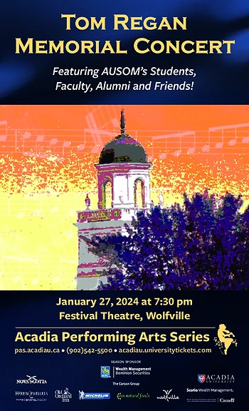 Poster for Tom Regan Memorial Concert