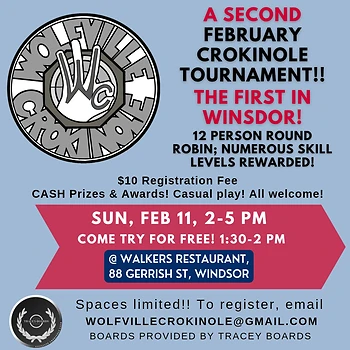 Poster for Crokinole Tournament