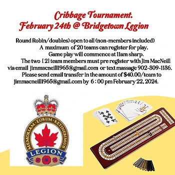 Poster for Cribbage Tournament