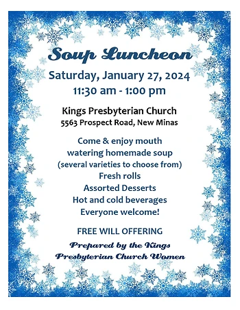Poster for Soup Luncheon